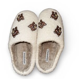 NWT Cozy Bear Sherpa Slippers 🧸 Aeropostale Plush House Shoes Size 7/8